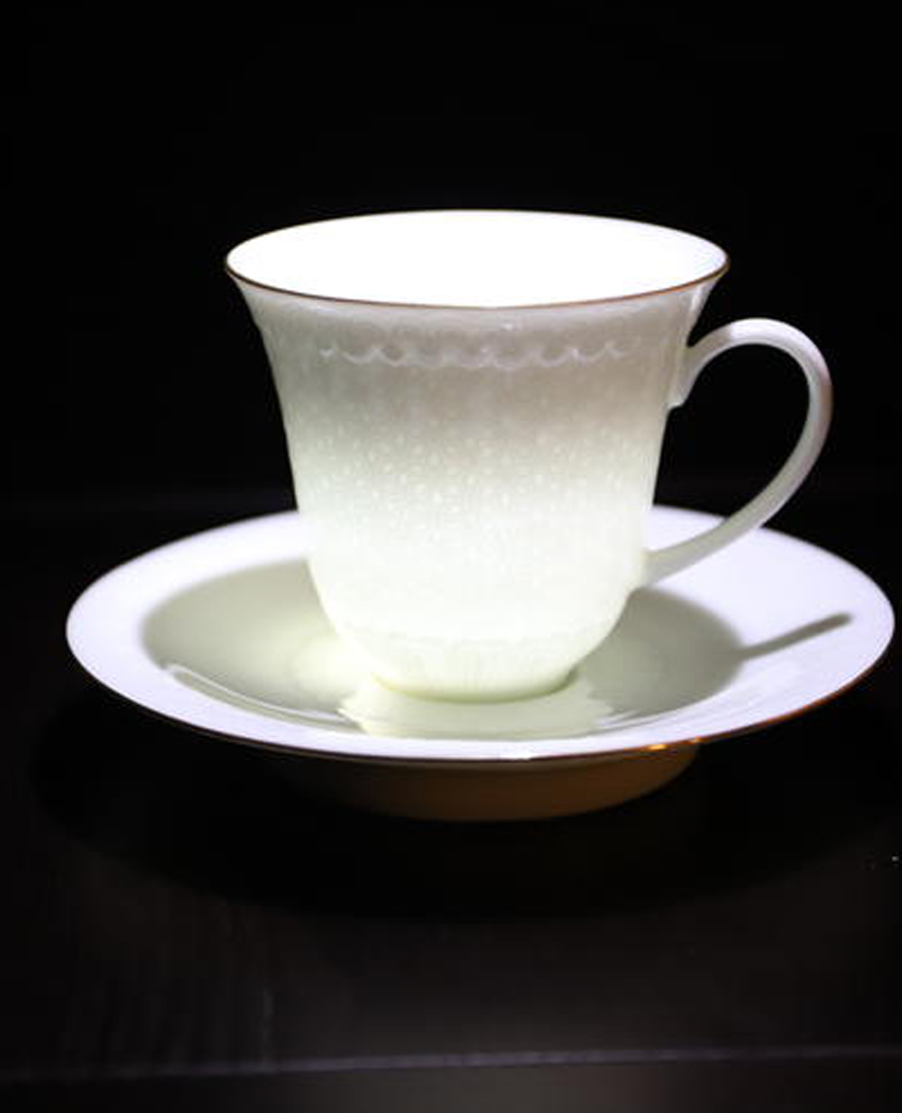  高端禮品|手工湖田窯影青吉順咖啡杯 ，24K描金收藏佳品